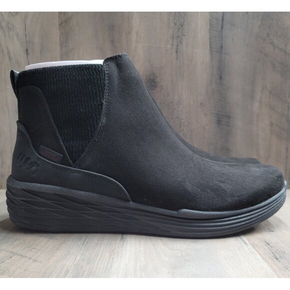 NEW Ryka Noelle Next Side-Zip Water-Repellent Black Ankle Sneaker Boots - 10 - Picture 2 of 12
